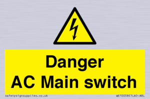 Danger AC Main switch 